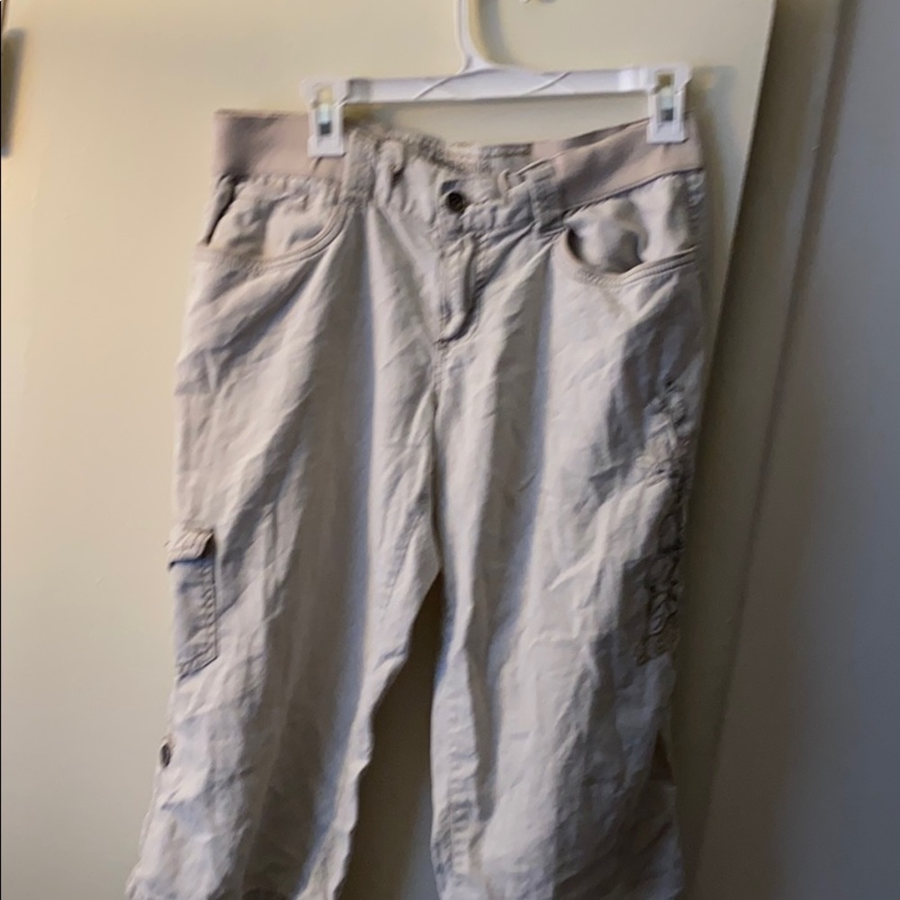 Linen blend capris